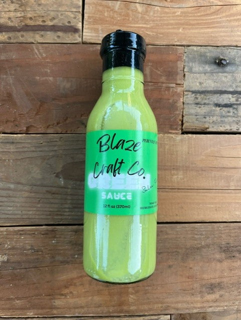 Blaze Craft Co. Peruvian Green Hot Sauce – Choose from Light, Medium, or Hotter | Gourmet Flavor for Chips, Tacos, Meats & More | Non-GMO, Preservative-Free, Vegan & BPA-Free